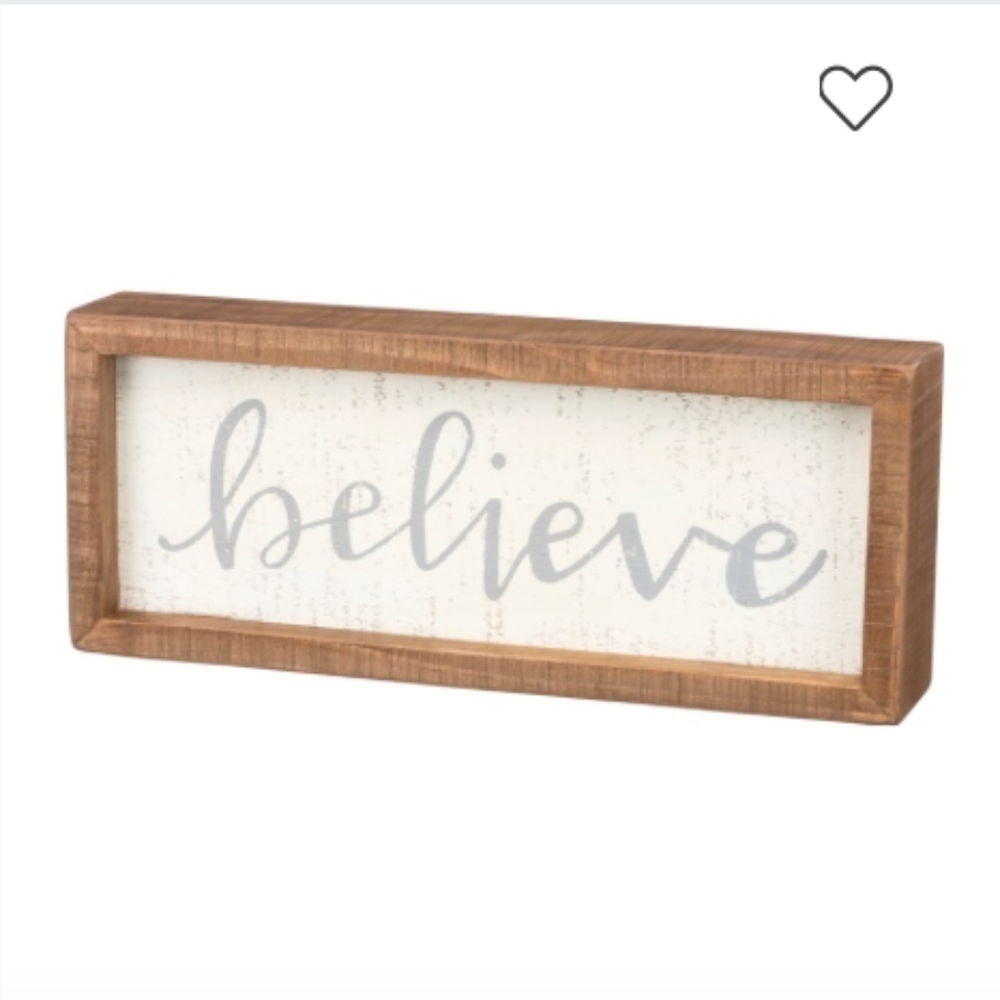 Inset Box Sign - Believe - Picture 1 of 1